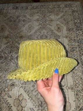 Textured Green Corduroy Bucket Hat